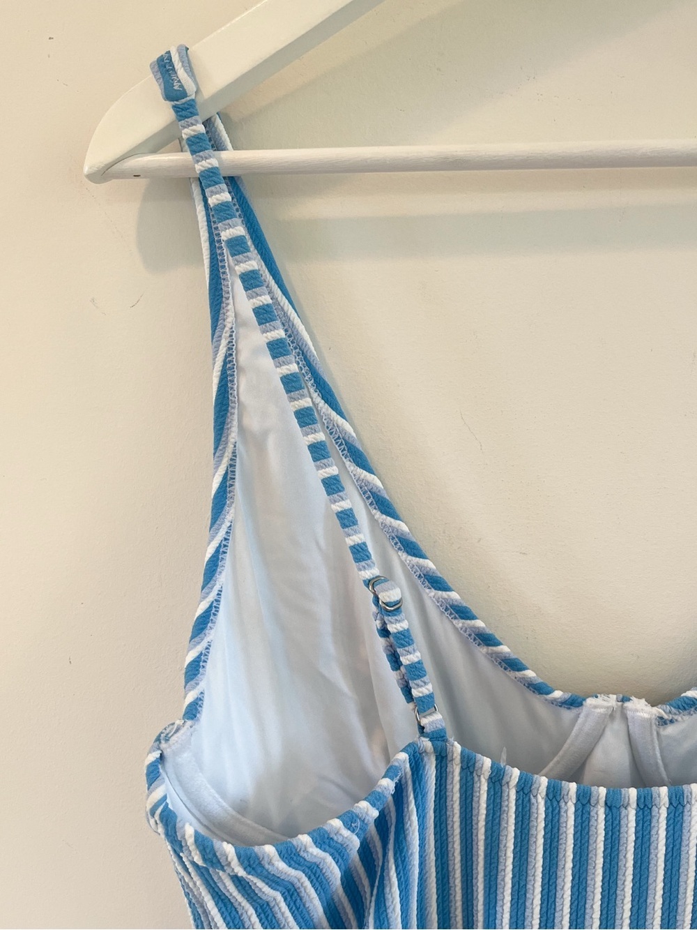 NWT Anthro Rhythm Sunbather Striped Underwire One Piece Swimsuit Size XXL Ocean - Picture 6 of 13